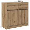 vidaXL Credenza con Cassetto Rovere Artigianale 80x34x76 cm Truciolato
