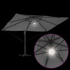 vidaXL Parasol Roma a braccio Antracite e Nero 352 x 251 x 265 cm
