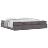 vidaXL Struttura letto con materasso con materasso 2 pcs Grigio PVC