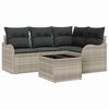 vidaXL Set Divano da Giardino Grigio chiaro polyrattan
