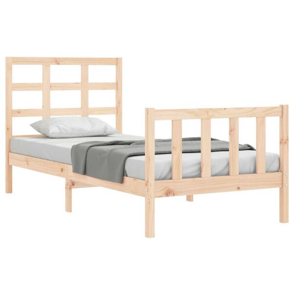 vidaXL Letto senza Materasso 90x190 cm in Legno Massello di Pino