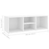 vidaXL Scarpiera con Panchina Bianca 105x35x35 cm in Legno Multistrato