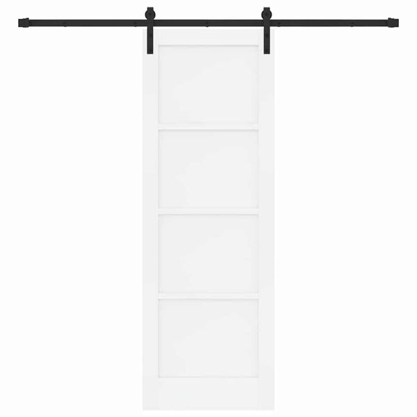 vidaXL Porta scorrevole Bianco 73,5 x 211 cm Pino massello