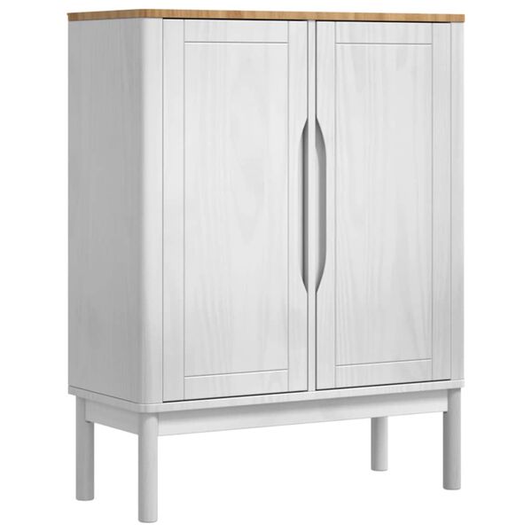 vidaXL Credenza FLORO Bianco 70 x 30 x 70,5 cm Legno di Pino Massello