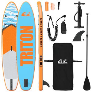 vidaXL Sup gonfiabile TRITON 305 x 76 x 15 cm Blu per