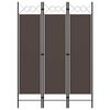vidaXL Paravento a 3 Pannelli Marrone 120x180 cm