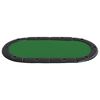 vidaXL Piano Tavolo da Poker Pieghevole 10 Giocatori Verde 208x106x3cm