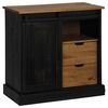 vidaXL Credenza HALDEN con Anta Scorrevole 80x40x80 cm Legno Massello