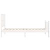 vidaXL Giroletto senza Materasso Bianco 90x200 cm Legno Massello Pino