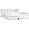 vidaXL Giroletto a Molle con Materasso Bianco 180x200 cm in Similpelle