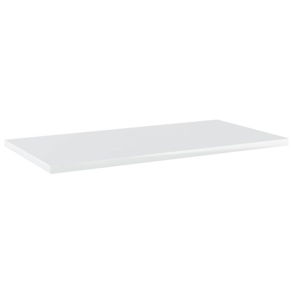 vidaXL Ripiani per Libreria 4 pz Bianco Lucido 60x30x1,5cm Multistrato