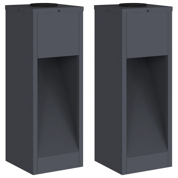 vidaXL Lucina LED Solare da Percorso 2 pcs Antracite