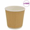 vidaXL Bicchieri da Caff&egrave; in Carta 1000 pz 4oz 100ml Marrone
