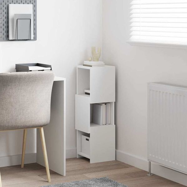 vidaXL Mobile angolare 25,5x25x80cm Legno multistrato