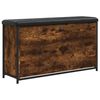 vidaXL Panca Portascarpe Cassetto Ribaltabile Rovere Fumo 102x32x56cm