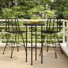 vidaXL Sgabelli da Bar 2 pz Neri 45x56x103,5 cm Rattan PE e Acciaio
