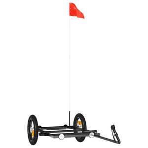 vidaXL Rimorchio da Bici Nero 122x53x28 cm in Ferro