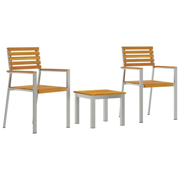 vidaXL Set da Pranzo per Giardino 3 pcs Legno di Acacia Massello