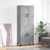 vidaXL Credenza Grigio Cemento 69,5x34x180 cm in Legno Multistrato