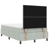 vidaXL Letto a Sorgente LED Grigio chiaro 120 x 190 cm Tessuto
