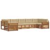 vidaXL Set di divani da esterno con cuscino 7 pcs Naturale e Beige