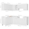 vidaXL Set Armadi da Cucina 11 pz Lyon Bianco in Truciolato