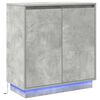 vidaXL Madia LED Grigio Cemento 71 x 34,5 x 75 cm Legno multistrato