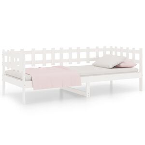 vidaXL Dormeuse senza Materasso Bianca 80x200 cm Legno Massello Pino