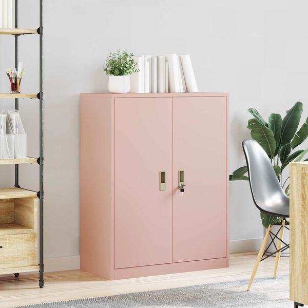 vidaXL Armadio Rosa 80 x 40 x 105 cm Acciaio