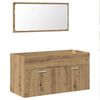 vidaXL Mobile da Bagno con Specchio Rovere Artigianale Truciolato