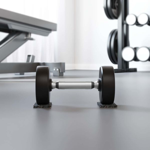 vidaXL Rullo in gomma Nero Gomma