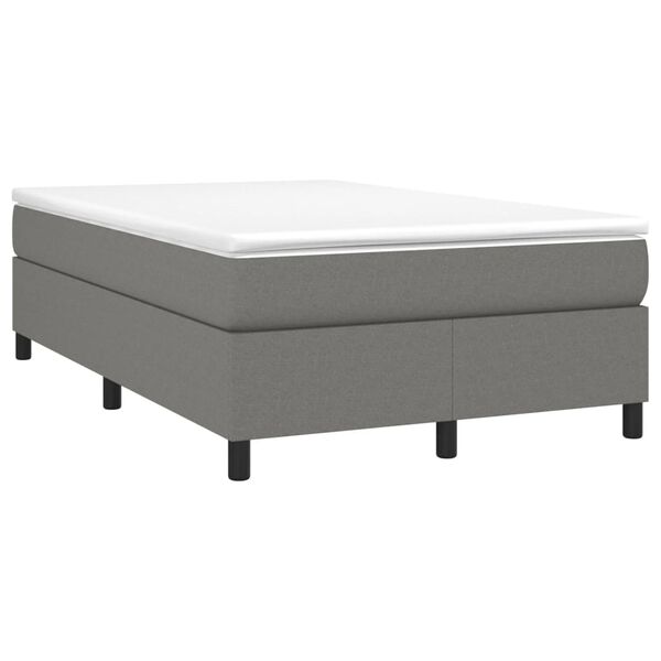 vidaXL Struttura Letto a Rete a Molle Grigio Scuro 120x200 cm Tessuto