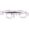 vidaXL Giroletto in Legno Massello 150x200 cm King Size