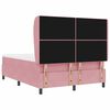 vidaXL Letto a molle con materasso Rosa 190 x 140 cm Velluto