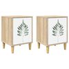 vidaXL Armadio da Notte HANAU 2 pz Rovere Sonoma 36 x 33 x 50 cm