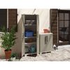 Keter Armadio da Giardino con Scaffali Wood Grain Crema e Talpa 182 cm
