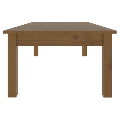 vidaXL Tavolino da Salotto Miele 110x50x30 cm Legno Massello di Pino