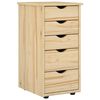 vidaXL Armadietto 34 x 39 x 61,5 cm Legno di Pino Massello Marrone