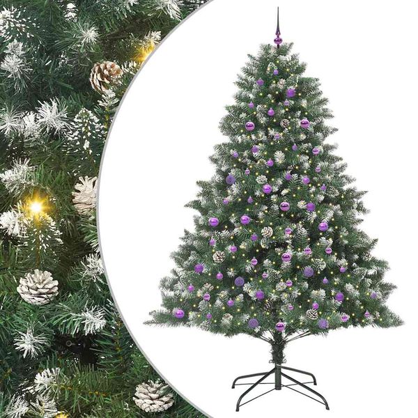 vidaXL Albero di Natale artificiale con 300 LED Verde 240 cm