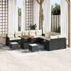 vidaXL Set Divano da Giardino 13 pcs Nero Poly Rattan