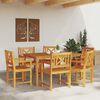 vidaXL Set da Pranzo per Giardino 7 pcs Marrone