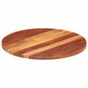 vidaXL Piano Tavolo in Legno Massello di Acacia Rotondo 25-27 mm 70 cm