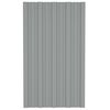 vidaXL Pannello per tetto 12 pcs Grigio 80 x 45 cm Acciaio zincato