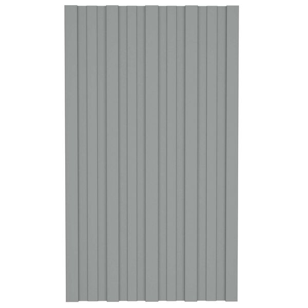 vidaXL Pannello per tetto 12 pcs Grigio 80 x 45 cm Acciaio zincato