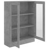 vidaXL Armadietto Vetrina Grigio Cemento 82,5x30,5x115 cm Multistrato