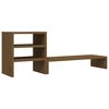 vidaXL Supporto per Monitor ambra 81x20x30 cm Legno Massello di Pino