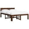 vidaXL Letto matrimoniale con testiera ROSTOCK Marrone Scuro