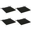 vidaXL Cuscini per Sedia in 4 Pezzi SOEST 4 pz 100% Poliestere Nero