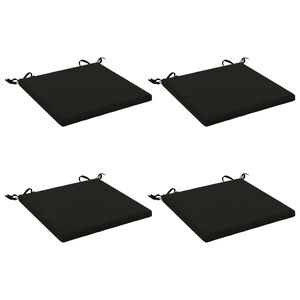 vidaXL Cuscini per Sedia in 4 Pezzi SOEST 4 pz 100% Poliestere Nero