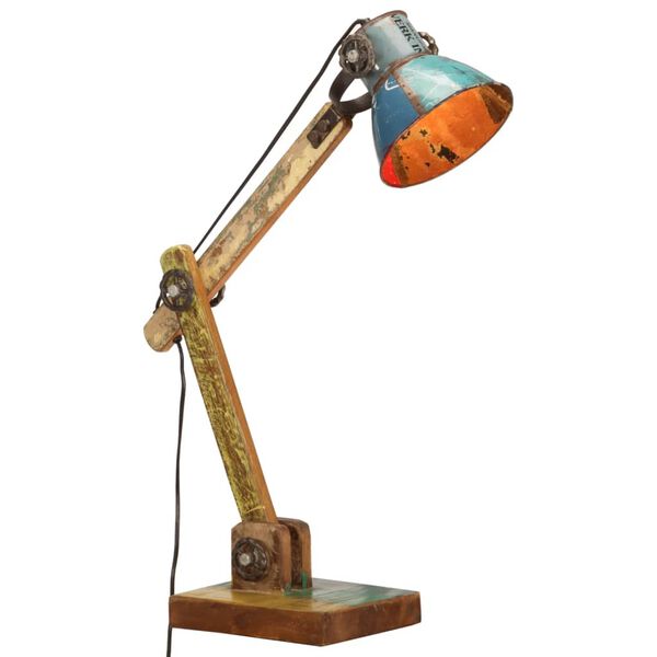 vidaXL Lampada Scrivania Industriale Rotonda Multicolore 23x18x95 E27
